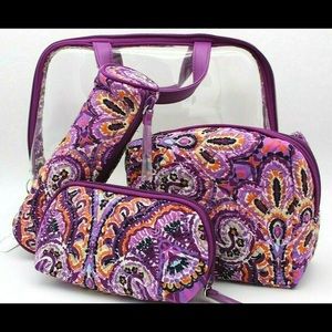 Vera Bradley 4 piece cosmetic set
